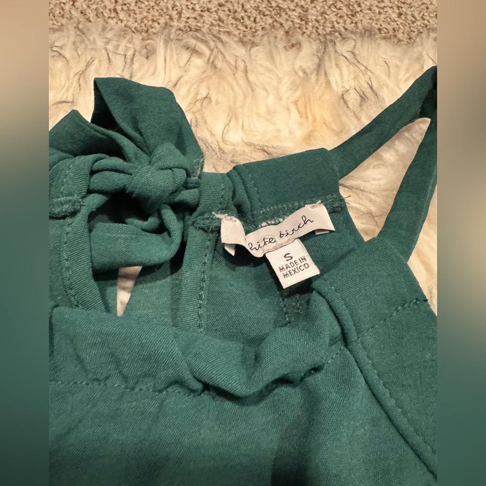 🌲White Birch Emerald Green Tiered Halter Neck Jumpsuit🌲 - Picture 5 of 6